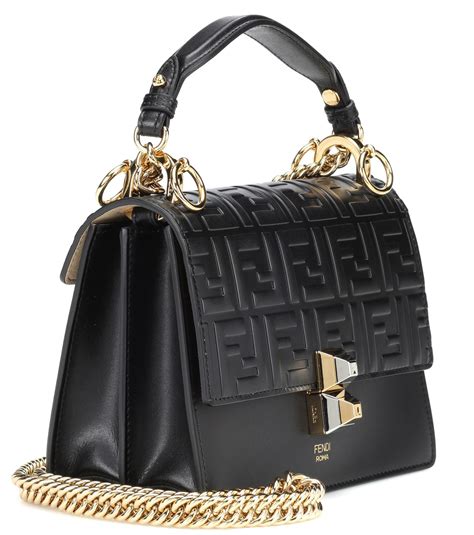 fendi mini kan i f logo bag black|real Fendi logo bag.